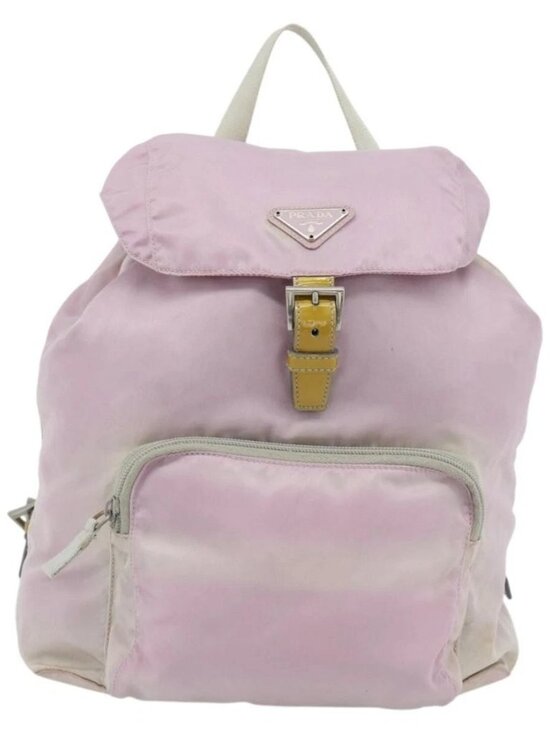 PRADA Backpack Nylon Pink Silver Auth 181159 main image 12